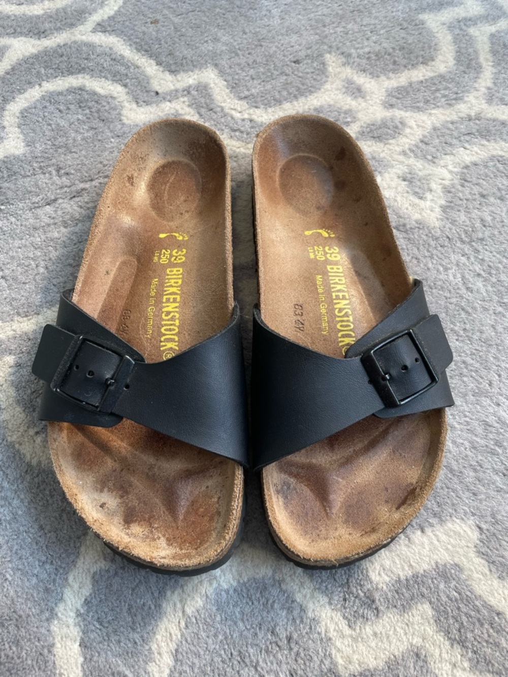 Birkenstock Black Madrid Adjustable Single-Strap Sandals